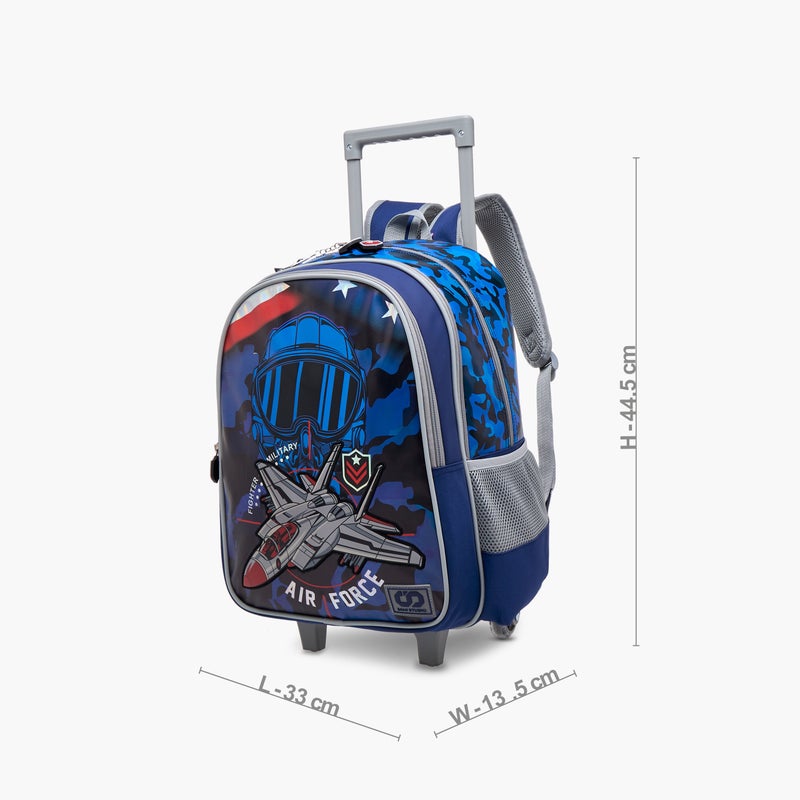 sami_studio 16 Inch Trolley-Aviation-Collection-2 Cmprt With Zip- (Polyester ) Multicolor \ 33X13.5X44.5 - Image 2